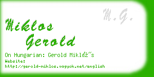 miklos gerold business card